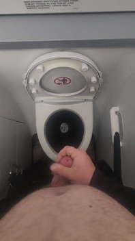 Baño del avión, masturbación y semen