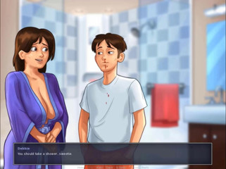 Cartoon Play: Summertime saga part 88 - stepommy taste my big cock while rest