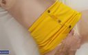 Bdsmlovers91: Fastbunden och retad i gult: Tomma hängande bröst i en...