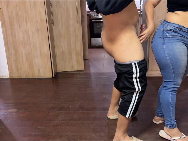 He Visits His Friend and Is Greeted by Big Ass's Wife. They Are Left Alone! (Couple of hot sins)