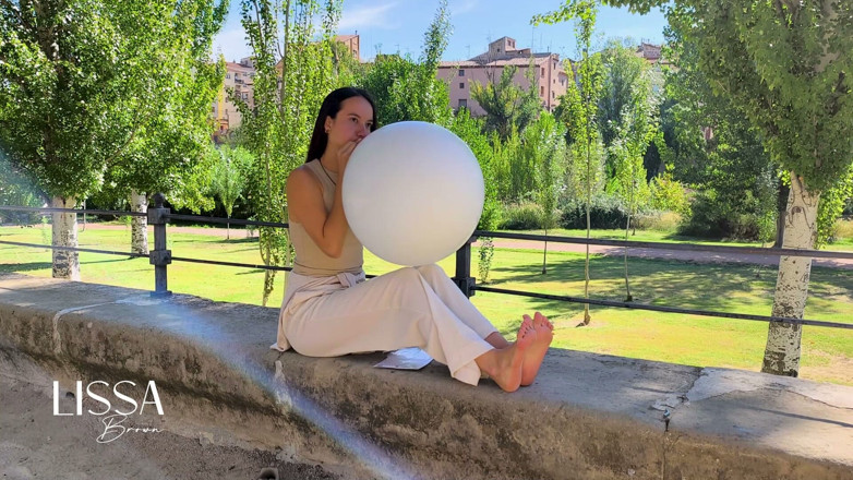 Lissa Brown: Inflating and Popping Them with Bare Feet Outdoors