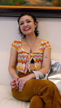 Wendy Inked Brunette Coed Audition Toys Rimjob and Greedy Swallow!
