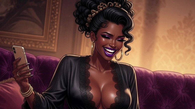 Gagged AI Cartoons: Rich Black Property