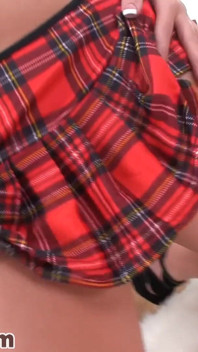 Chubby college girl Casey Storm POV blowjob cum swallow
