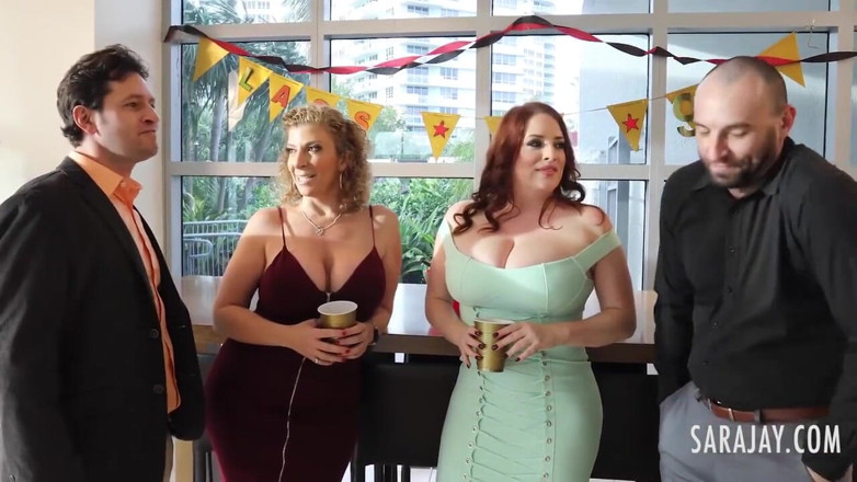 Sara Jay: Sara Jay has freaky foursome with her hot friends