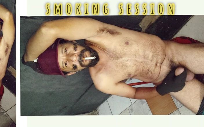 Hairy stink male: Rökning session för dig