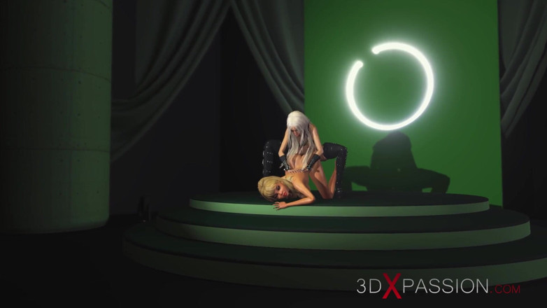 3dxpassion-transgender: 3d hot dickgirl fucks a horny blonde on the fashion...