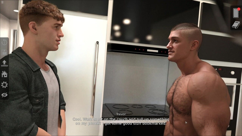 Future man: Muscular Plumber Gay Seduce Handsome Sam While Watching Porn Together