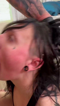 Big Booty Goth Gets Woken to Rough Fucking