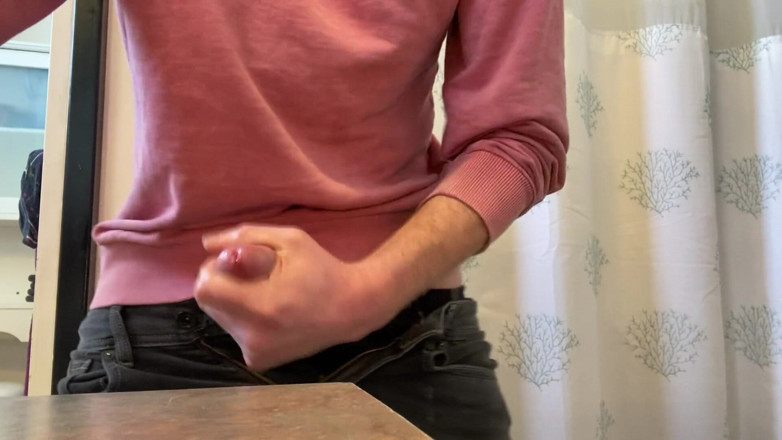Jacob Buster: Blowing a load on the bathroom counter