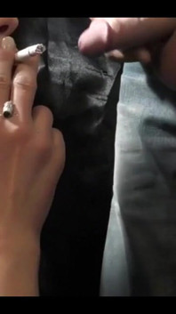 Smoking and Blowjob and Play with His Balls and Cumshot on My Face