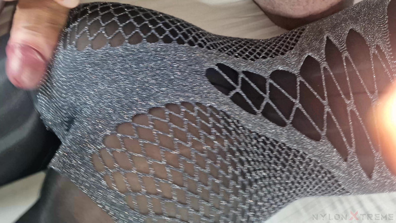 Nylon Xtreme: POV Elena Clark Masturbation Nylon Grey and Black