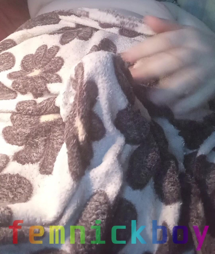 femnickboy: Laying in My Bed, Jerking My Uncut Cock and Cumming