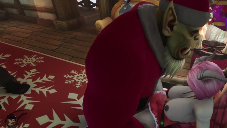 Wraith ward: Sexy Demon Girl Rides Orc Santa's Dick : Warcraft Parody