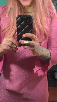 Trans Emma Ink Cumming Her Big and Hot Cock