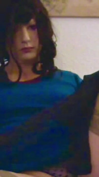 Sexy Crossdresser Pull Out Pantyhose