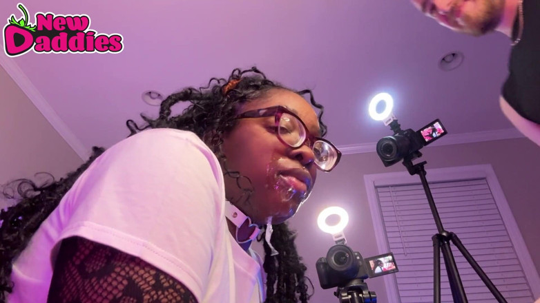 NewDaddies: Premium Ebony Throat - Bwc Face Fucking Big Tits Black Babe