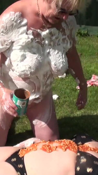 Sploshing in the garden