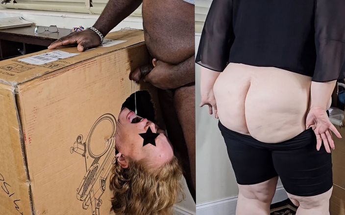 Big ass BBW MILF: A esposa decidiu fazer seu próprio gloryhole de uma caixa,...
