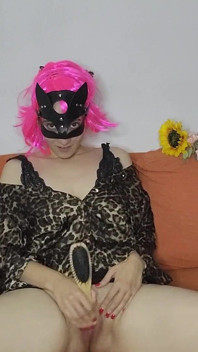 Enjoy My Big Natural Tits and Sensual Pussy Mask During My Solo Session