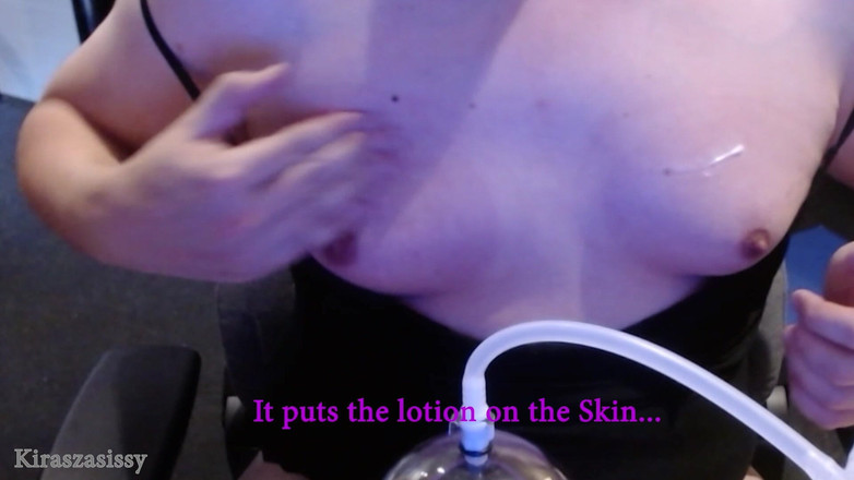 KiraszaSissy: Meine brustvergrößerungsroutine, noogleberry, sissy-möpse pumpen