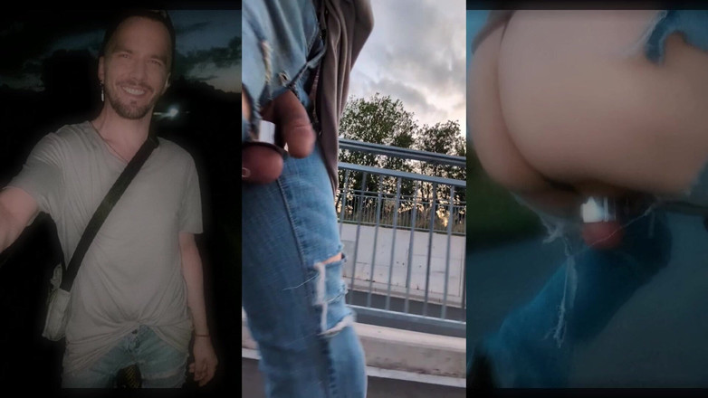 kinkygaynudist: Berjalan Melalui Bandar dalam Seluar Jeans Bottomless