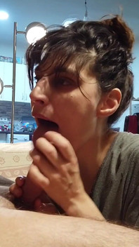 Tongue Job and Cock Bursting Milk