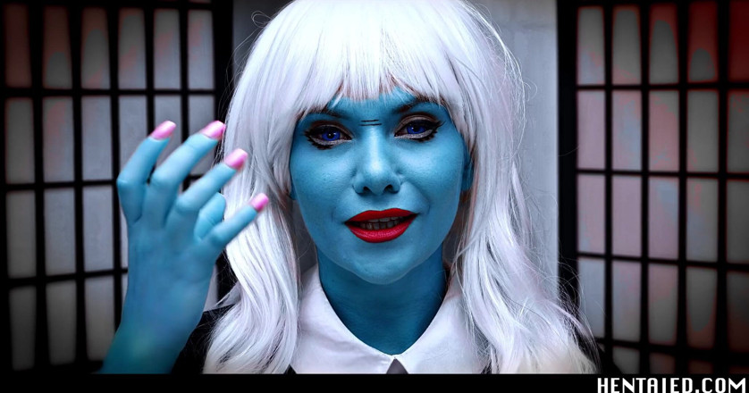 Hentaied: Real life hentai - JOI - Hot blue alien squirt and masturbate