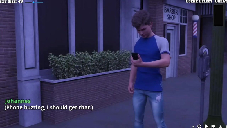 Johannes Gaming: College Kings #17 standing outside apartment but naked