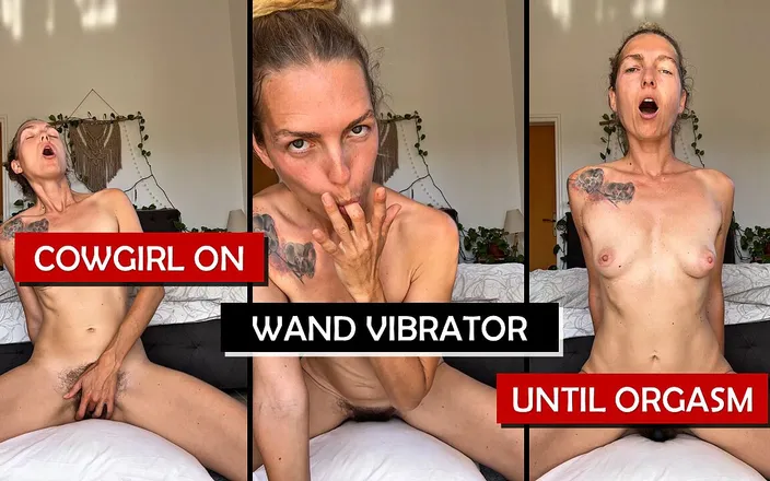 Amelie Lei: Cowgirl jezdí na mém vibrátoru hůlky až do orgasmu!