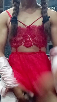 Sissy in Public Restroom