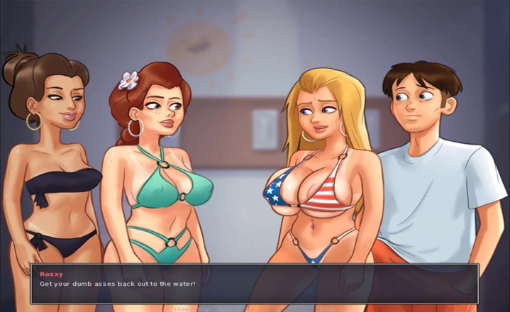Hentai World: Summertime saga - samudr tat par meri premika ke stanon ki...