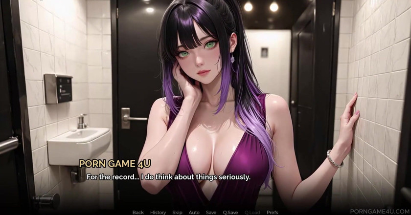 Porn game 4 u: Cewek itu mengunci pintu kamar mandi dan langsung berlutut sambil...