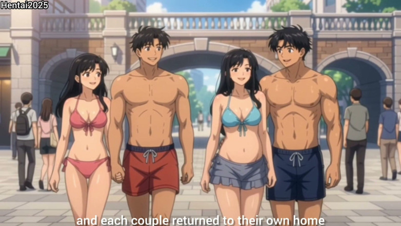 Hentai cartoon: Swingers Ai dihasilkan kartun cerita pendek animasi hentai