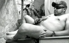 Masturbation in the  yard