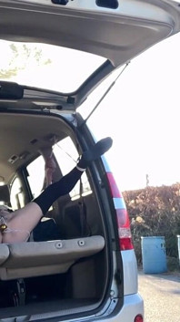 Self-training No. 82: Spreading My Tucked Pussy Wide Open by the Toll Road