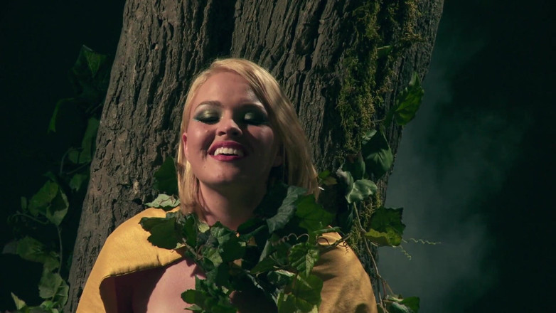 Superhero: Batman and Wonder girl got tricked by nature into outdoor...