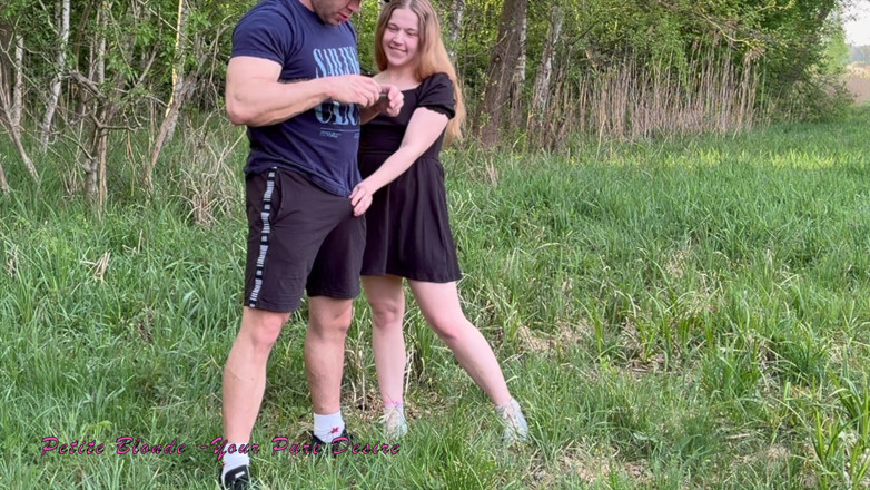 Petite blond your pure desire: Stepdaughter Gives Her Stepfather an Amazing Handjob and Blowjob in...