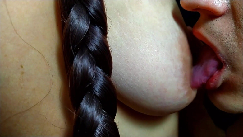 Nipple Stock: Juicy nipple sucking