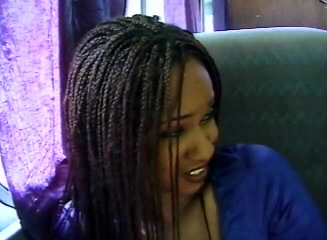 Black Jass: Hairy ebony babe gets anally plowed in the bus