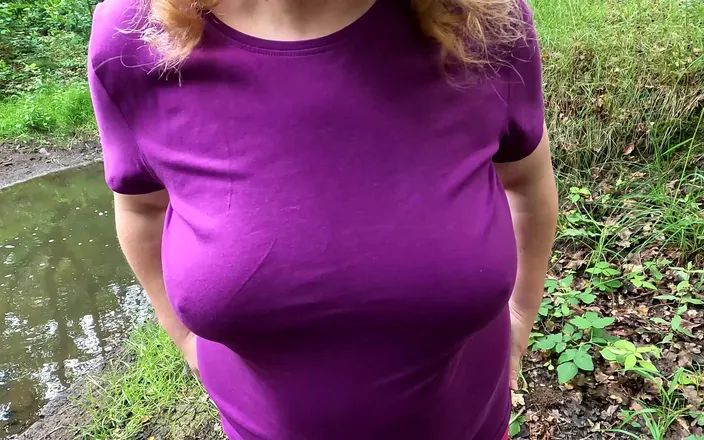 Bouncy Tits Action: Naked Tit Slapping Near by the River