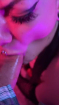 Its so Big. Teen Sucks 3rd Cock Ever and Its on Camera, Handcuffed to Chair.