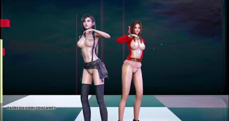 3D-Hentai Games: Berry good - mellow, Tifa Lockhart Aerith, nackter tanz, final fantasy 7...