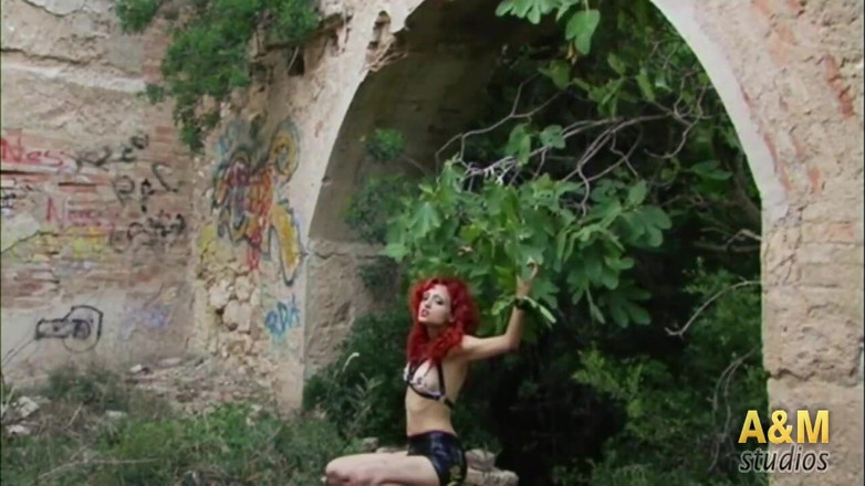 A&M Studios: Redhead with small tits outdoor erotica