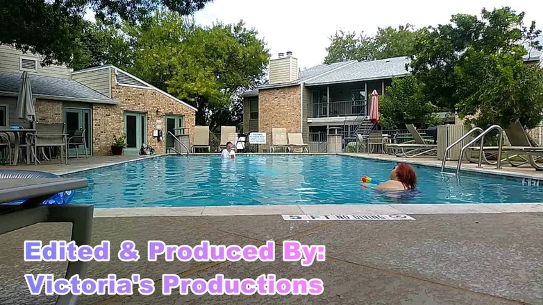 BBW nurse Vicki adventures with friends: BBW Nurse Vicki and Handsome Harry in Pool Battle