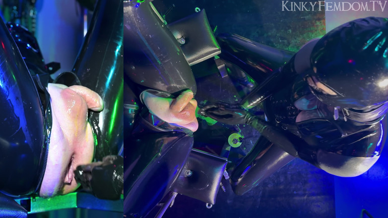 KinkyFemdomTV: Ciężka guma Podwójny Fisting Birds Eye 4K Ft Mistress Lunatika