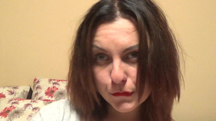 Goddess Misha Goldy: French kissing with me! Red lipstick fetish!