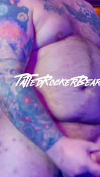 Tattooed Hairy Chubby Bear Cumming