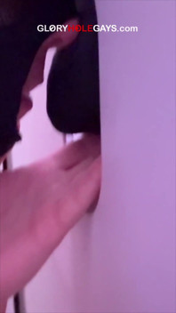 Married Family Man Only Finishes at the Gloryhole - When His Cock Is Tied