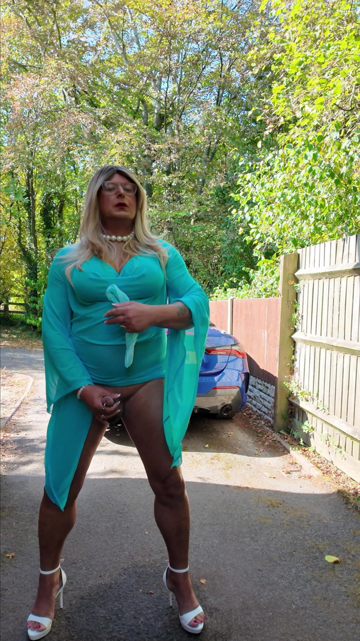 Kelly CD 2022: Sexy Crossdresser kellycd2022 in my sexy mesh see thru dress...